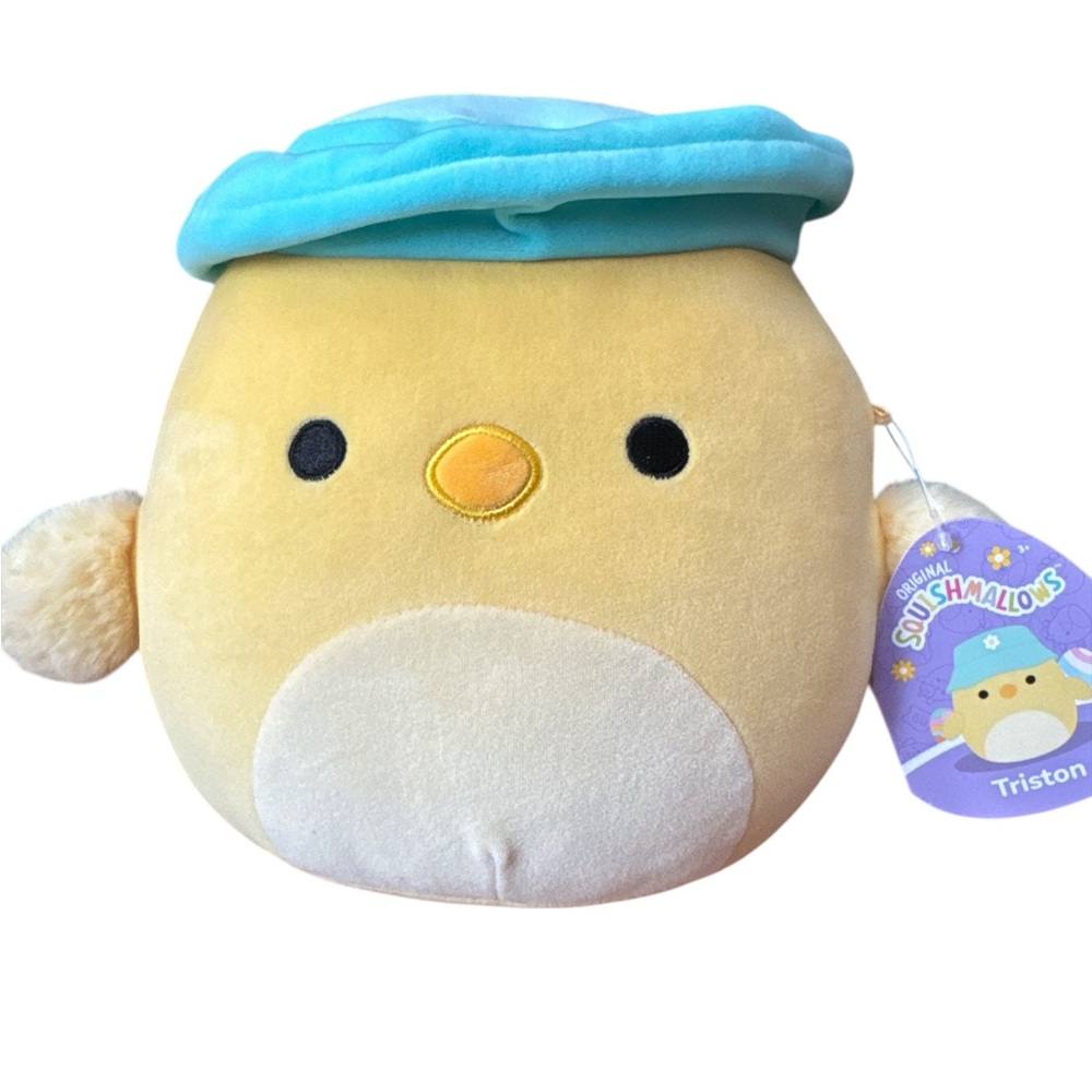 Original Squishmallows Triston The Chick in Bucket Hat 8" Plush Easter w/ Tag